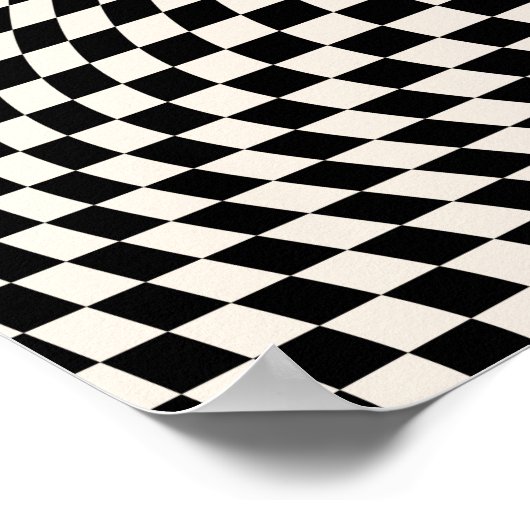 Zwart-wit en crème wit toetsenbord poster (Hoek)