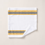 Zwart Wit en Geel Bad Handdoek (Wasdoekje)