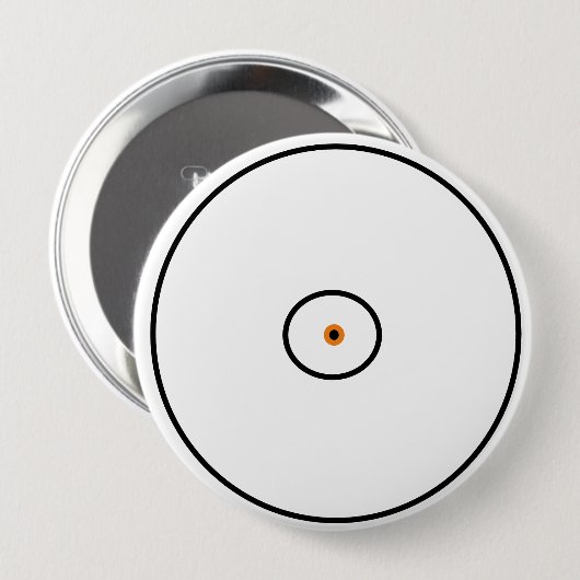 Zwart wit en geel ronde button 4,0 cm (Voorkant /achterkant)