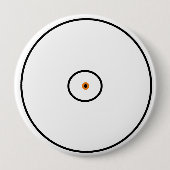Zwart wit en geel ronde button 4,0 cm (Voorkant)