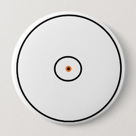 Zwart wit en geel ronde button 4,0 cm