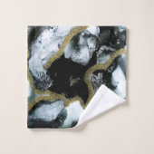 Zwart, wit en Gold Bath-handdoekset | Chic | Bad Handdoek (Wasdoekje)