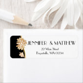 Zwart, Wit en Goud Bruiloft Collectie Label (Insitu)