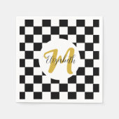 Zwart wit en goud esthetisch servet (Voorkant)