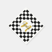 Zwart wit en goud esthetisch servet (Hoek)