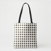 Zwart, Wit en Goud Geometrische Canvas tas (Voorkant)
