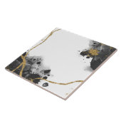 Zwart Wit en Goud Glitter Tegeltje (Zijkant)