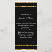 Zwart Wit en Goud Glitter Trouwprogramma Programmakaart (Voorkant)