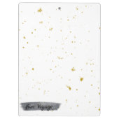 Zwart wit en goud met een camper klembord (Achterkant)