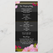 Zwart Wit en Goud Modern Bloemendesign Chic Progra Programmakaart (Achterkant)