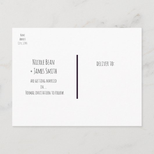 Zwart Wit en Goud Modern Bloemendesign Opslagberic Aankondigingskaart (Achterkant)