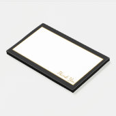 Zwart wit en goud post-it® notes (Schuin)