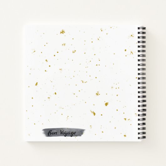 Zwart wit en goud RV - Mijn Reisjournaal Notitieboek (Achterkant)