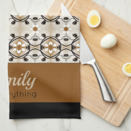 Zwart wit en goud theedoek