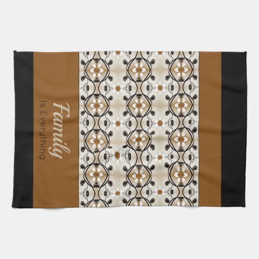 Zwart wit en goud theedoek (Horizontaal)