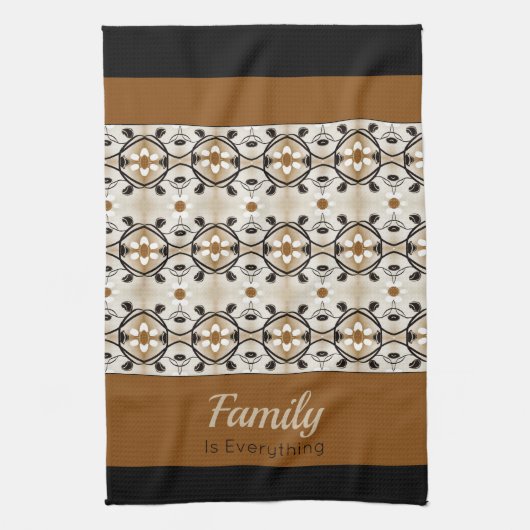 Zwart wit en goud theedoek (Verticaal)