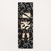 Zwart Wit en Goud Yoga en Meditatie Mat (Voorkant)