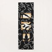 Zwart Wit en Goud Yoga en Meditatie Mat (Achterkant)