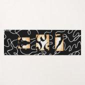 Zwart Wit en Goud Yoga en Meditatie Mat (Voorkant (horizontaal))