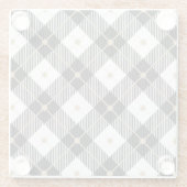 Zwart wit en goudbuffels glazen onderzetter (Achterkant)