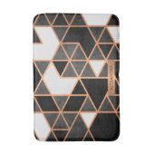 Zwart wit en gouden mozaïek badmat (Voorkant Verticaal)