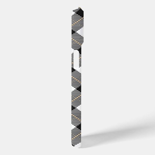 Zwart wit en gouden speldenband Case-Mate iPhone case (Achterkant / Rechts)