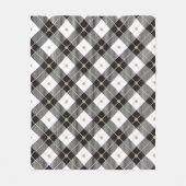 Zwart wit en gouden speldenband fleece deken (Voorkant)