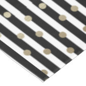 Zwart, wit en gouden stip tafelkleed (Gekanteld)