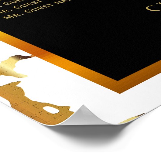 Zwart, wit en goudmarmer - Zitkool (9) Poster (Hoek)