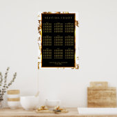 Zwart, wit en goudmarmer - Zitkool (9) Poster (Keuken)