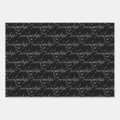 Zwart wit en goudsmederij en heldere strepen inpakpapier vel (Voorkant 3)