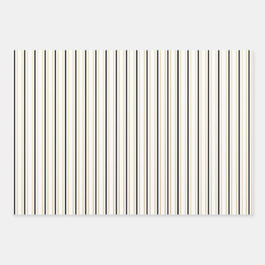 Zwart wit en goudsmederij en heldere strepen inpakpapier vel (Voorkant)