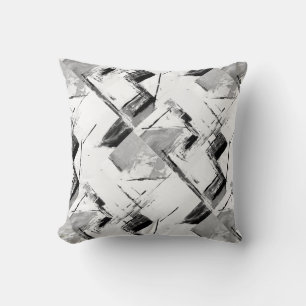 Zwart wit en grijs Abstract decor Pillow Kussen