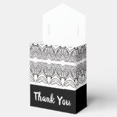 Zwart wit en grijs bedankdoosjes (Geopend)