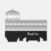 Zwart wit en grijs bedankdoosjes (Uitgevouwen)