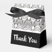 Zwart wit en grijs bedankdoosjes (Voorkant Zijde)