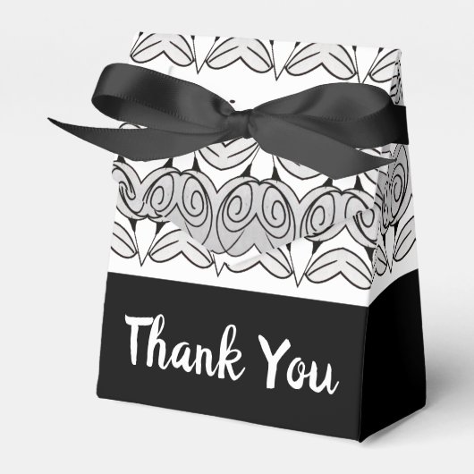 Zwart wit en grijs bedankdoosjes (Voorkant Zijde)