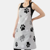 Zwart, wit en grijs, bedrukt unisex-schort schort (Insitu)