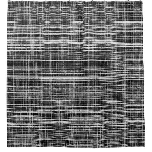 Zwart, wit en grijs Check Pattern Douchegordijn (Voorkant)