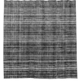 Zwart, wit en grijs Check Pattern Douchegordijn