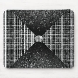 Zwart, wit en grijs Check Pattern Muismat