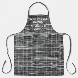 Zwart, wit en grijs Check Pattern Schort