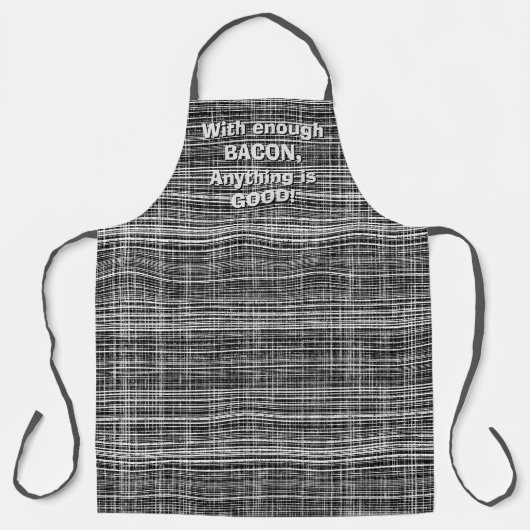 Zwart, wit en grijs Check Pattern Schort (Voorkant)