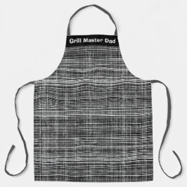 Zwart, wit en grijs Check Pattern Schort