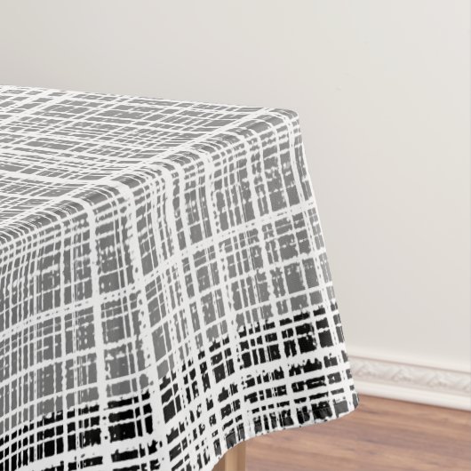 Zwart, wit en grijs Check Pattern Tafelkleed (Voorbeeld)