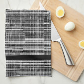 Zwart, wit en grijs Check Pattern Theedoek (Quarter Fold)