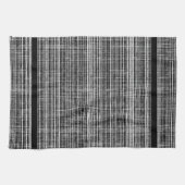 Zwart, wit en grijs Check Pattern Theedoek (Horizontaal)