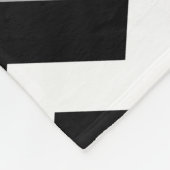 Zwart wit en grijs Chevron Print Patroon Fleece Deken (Hoek)
