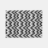 Zwart wit en grijs Chevron zigzagpatroon Fleece Deken (Voorkant (Horizontaal))