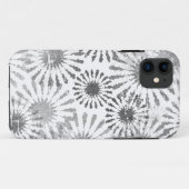 Zwart Wit en Grijs Floral Burst Case-Mate iPhone Case (Achterkant (horizontaal))